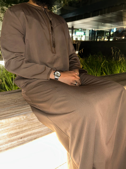 Premium Mocha Brown Thobe