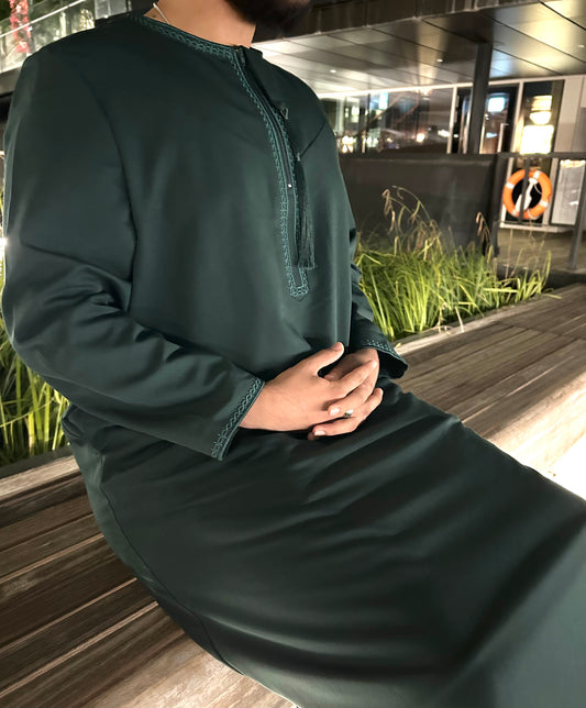 Premium Emerald Green Thobe