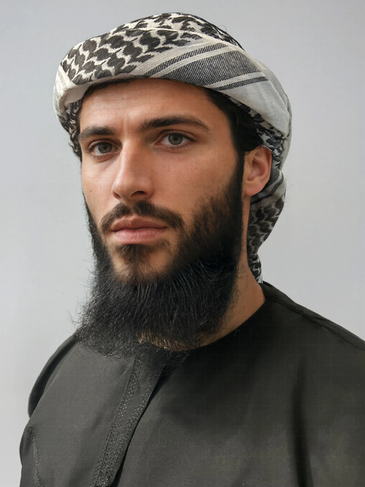 Black and White Turban